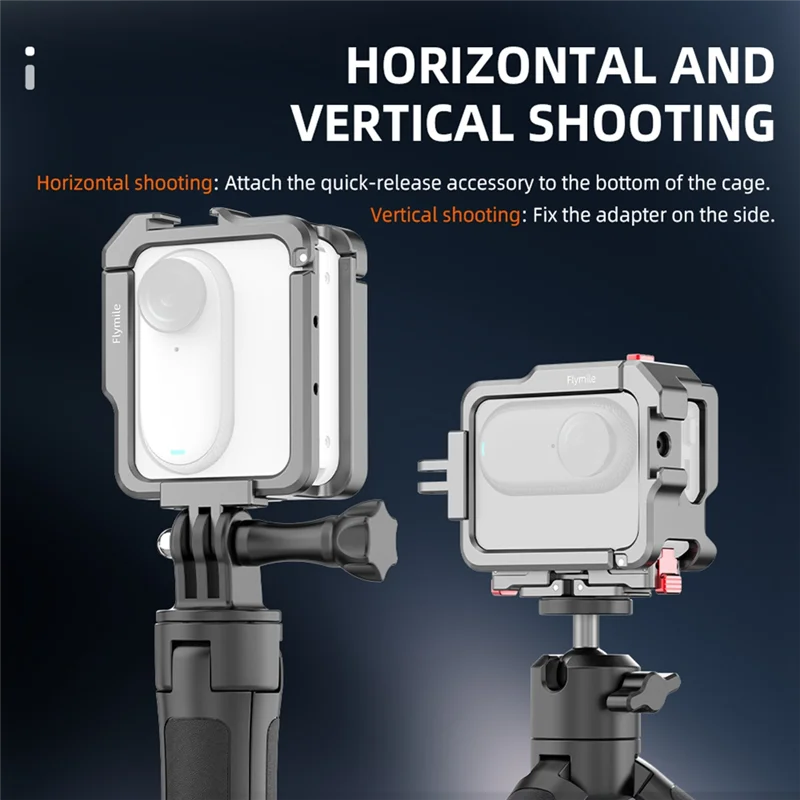 ABKI-Flymile Cage для Insta360 GO3/GO3S, защитный чехол с рамкой, клетка для камеры, магнитное быстросъемное крепление, аксессуары