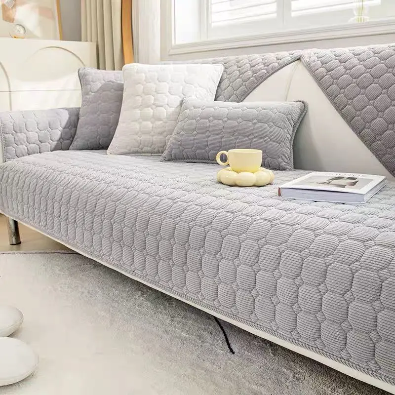 Solid-color corduroy sofa cushions, wholesaler sofa covers, for export
