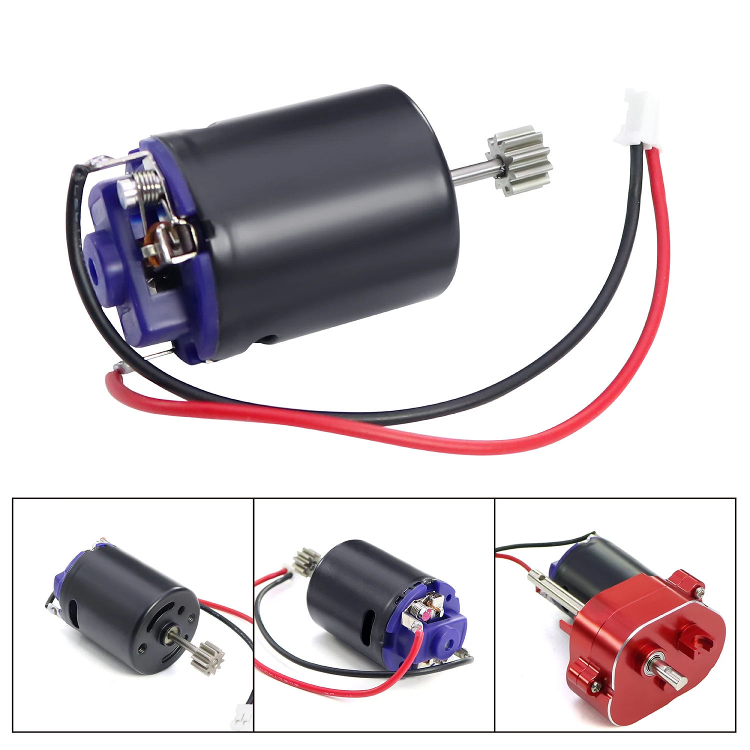 Motor 370 cepillado de 21000 RPM con engranaje de Motor para coche teledirigido 1/12 MN78 MN82 MN168 MN99S LC79 piezas de coche trepador de mejora de alta velocidad
