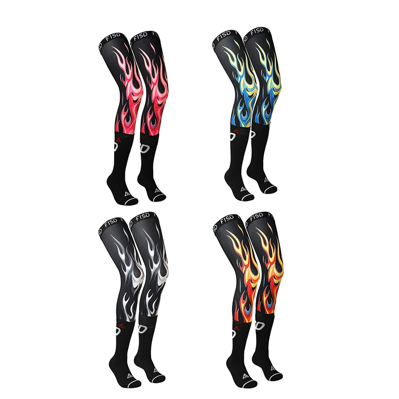 fire Motorcycle Compression Knee Brace, Enduro Sock, Motocross Knee Socks, ATV MX Knee Protection, Motorcycle Sports Sock, 202