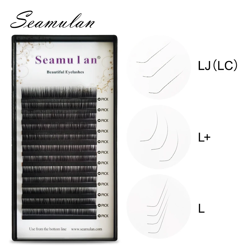 Seamulan Mix Eyelash Extension Makeup L LC M L+ Curl 8-13mm 12 Lines Synthetic Mink Individual Eyelashes High Quality Lashes