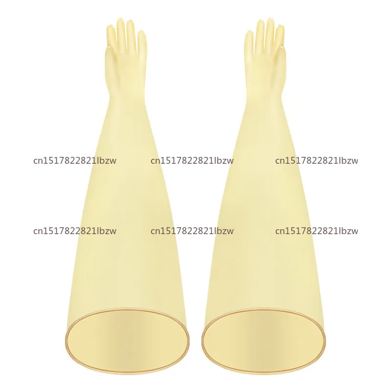 0.8-1.2mm Thick Black Butyl Rubber Gloves, Acid/Alkali Resistant, for Battery Lab/Glove Box/Vacuum, Durable & Flexible