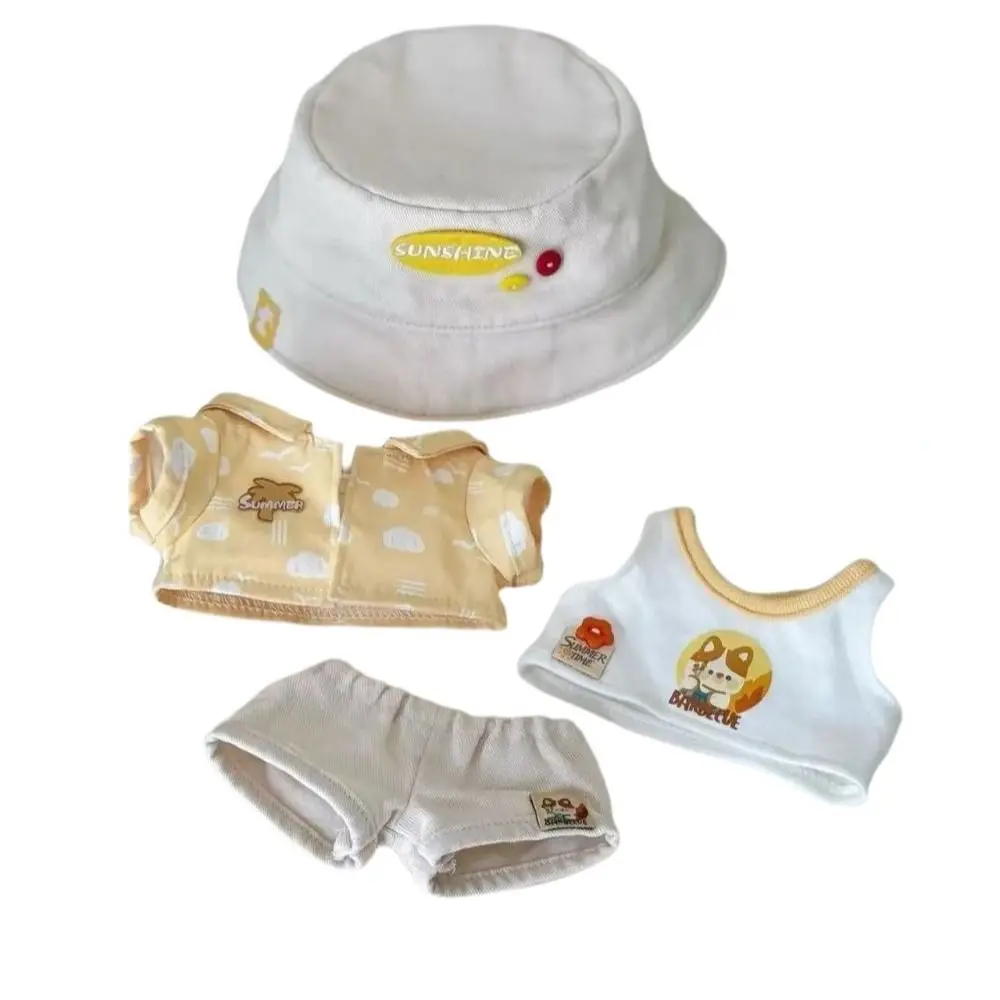 4pcs Pretty 20cm Cotton Clothes Children's Vacation Style Clothing Set Casual Replacement Costume Accessories Brithday Gift