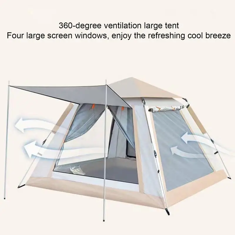 Lightweight Outdoor Beach Shade 4-6 People Capacity Fully Automatic Sun Protection Tent Waterproof Camping Tent For Picnic