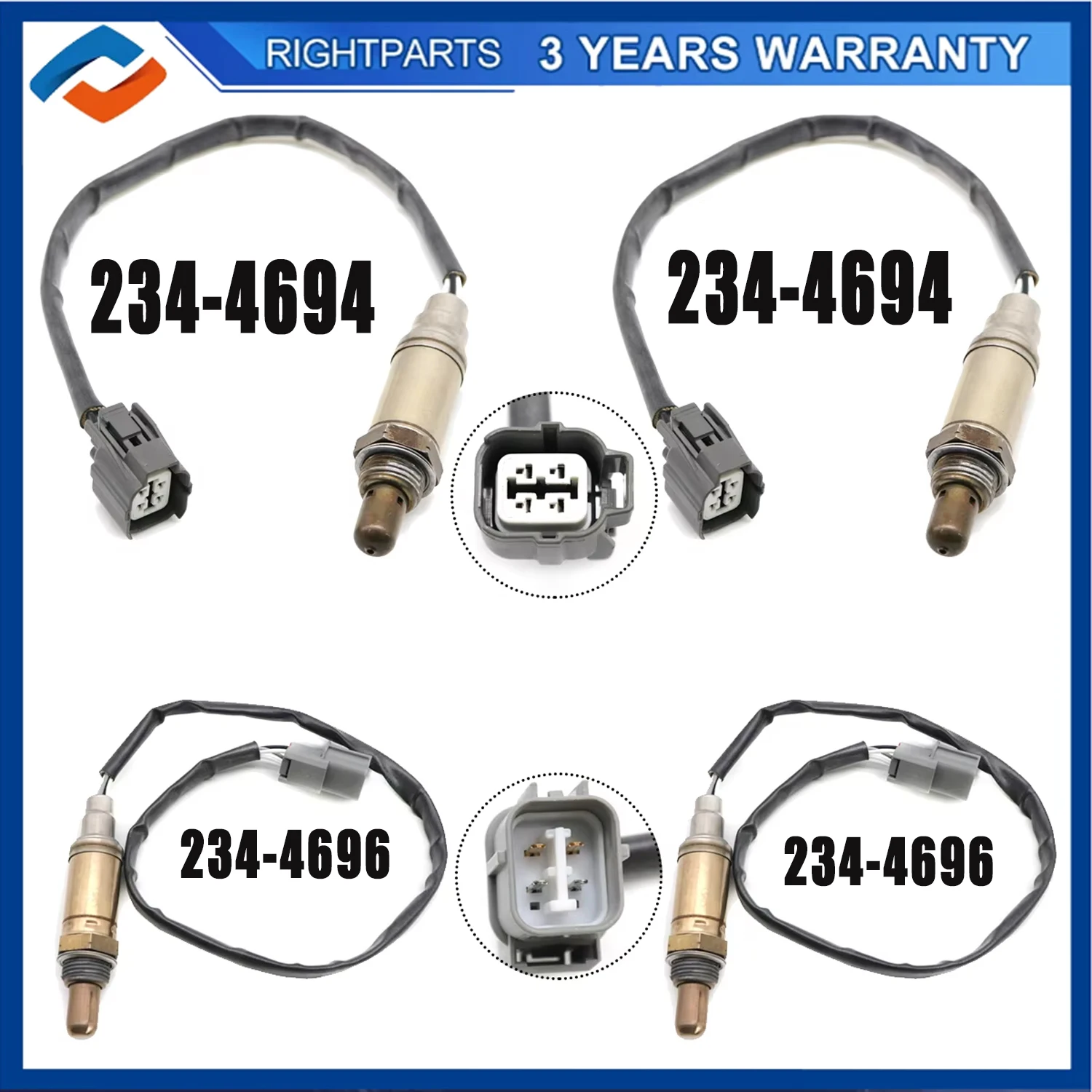 

Upstream+Downstream Oxygen Sensor 234-4694 234-4696 For 03-04 Land Rover Discovery 4.6L-V8 99-02 Land Rover Discovery 4.0L-V8