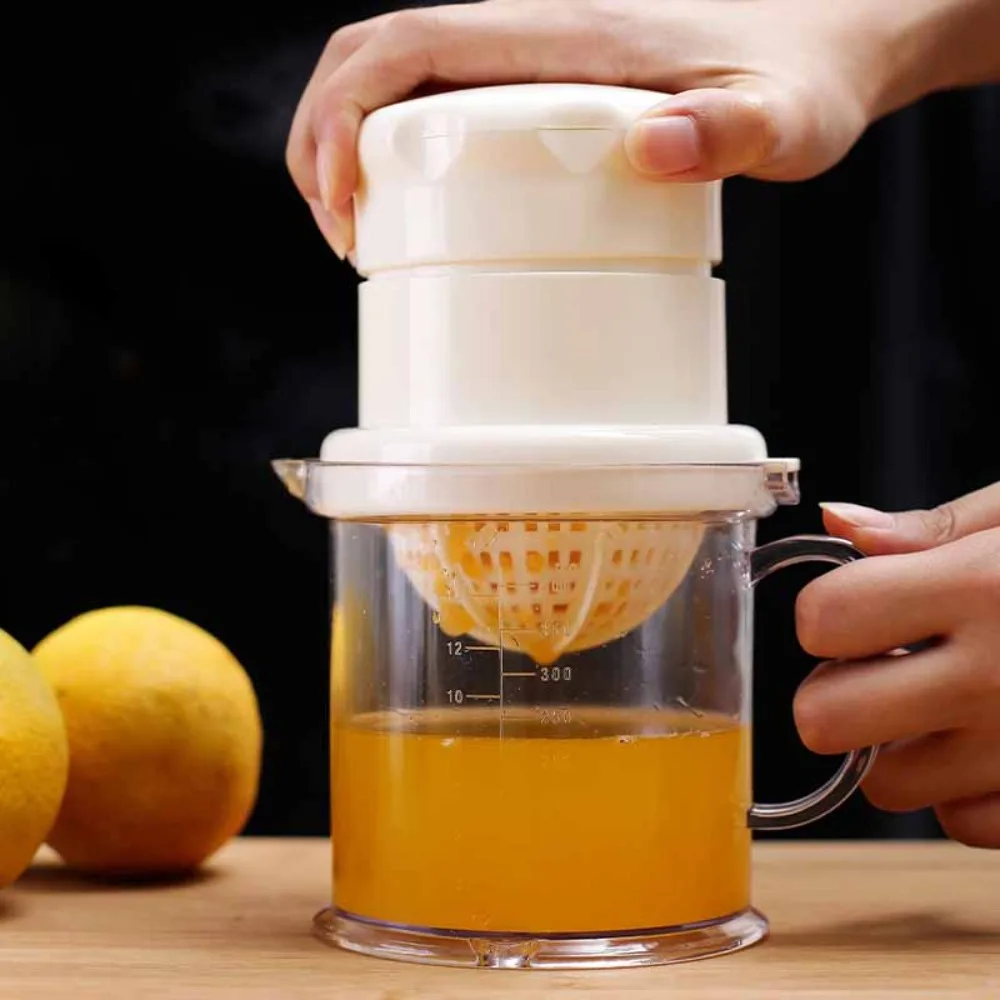 

Multi-use With Scale Cup Manual Juicer Detachable Hand Press Citrus Juicer Plastic Orange Presser Home Use