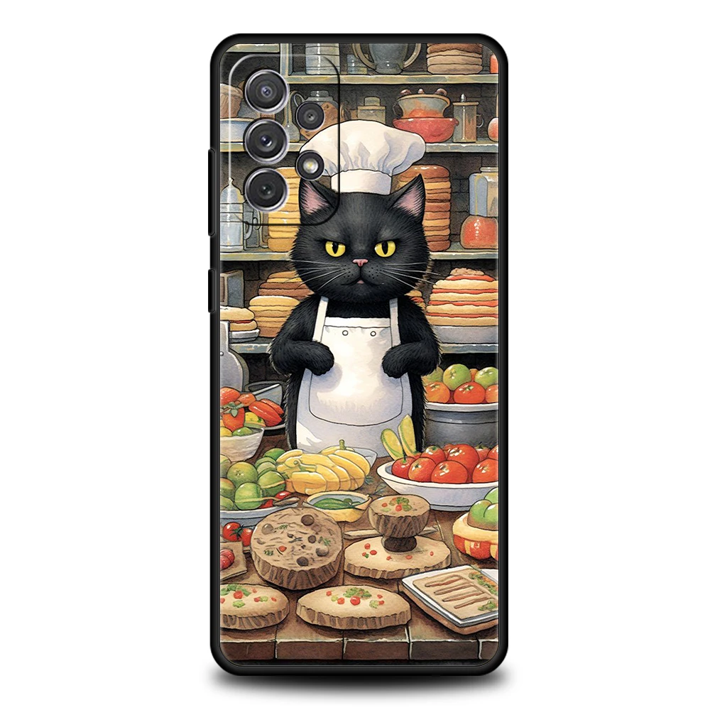 Fashion Lovely Cats Phone Case for Samsung Galaxy A15 A14 A25 A54 A34 A51 A71 A72 A73 A32 A52 A52S A11 A21S A31 A41 5G TPU Shell