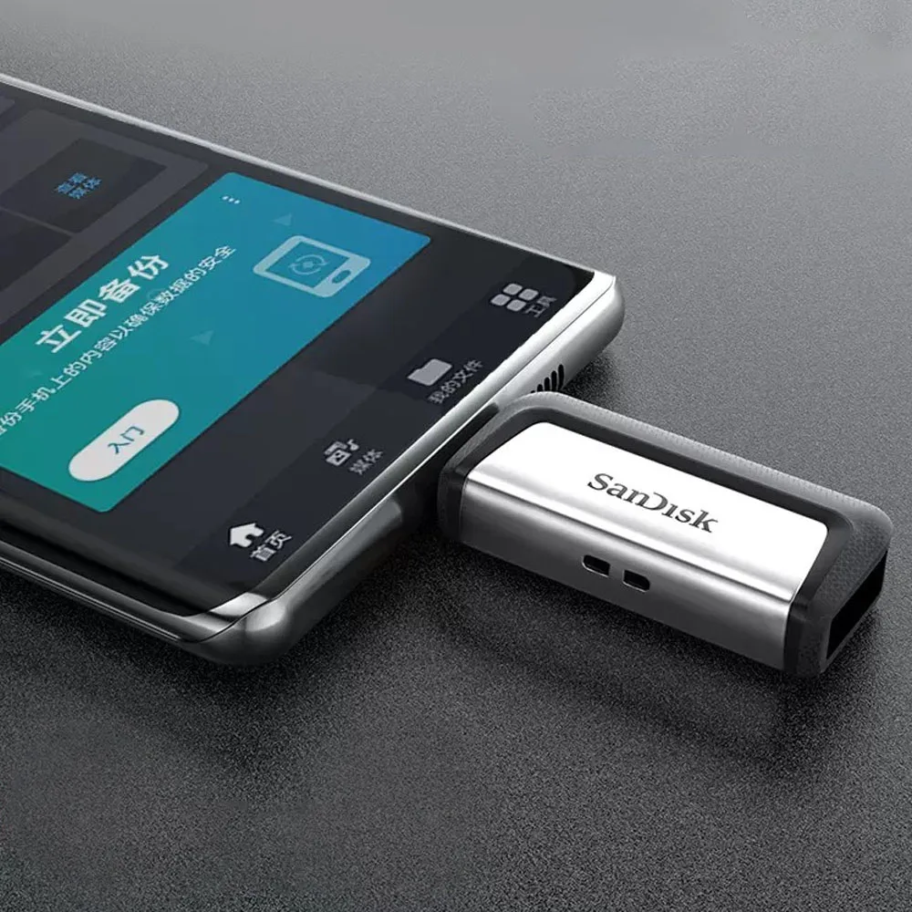 SanDisk 2-in-1 Ultra Dual Drive USB Type-C 64G 128G 256GB OTG USB3.1 أداء ما يصل إلى 150 ميجابايت/ثانية Dual USB Type-C وUSB Type-A