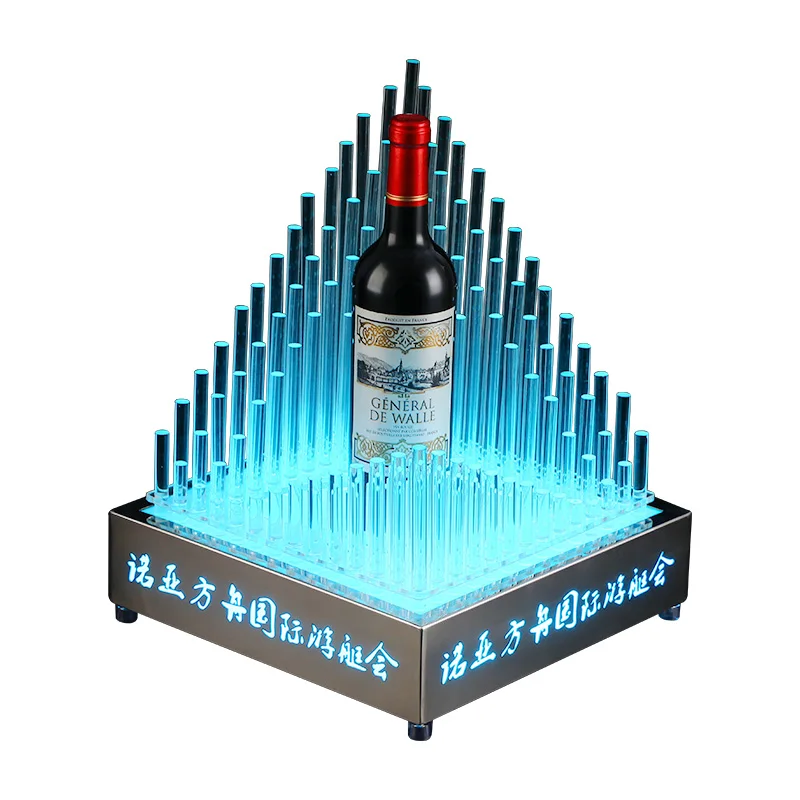 

Luminous seat, led foreign wine tray bar, KTV red display shelf, wine conveyor, stainless steel XO seat