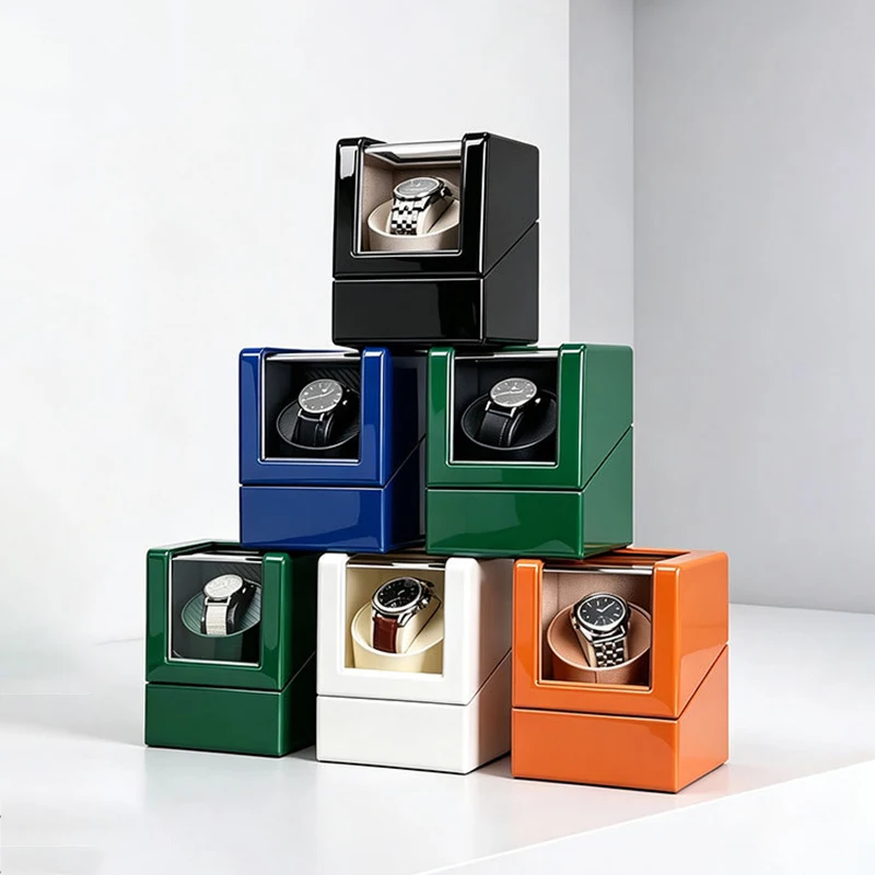 Single Slot Watch Winders Automatic Mechanical Watches Winding Device Wrist Watch Rotating Chain Box Men Watches Storage Boxes