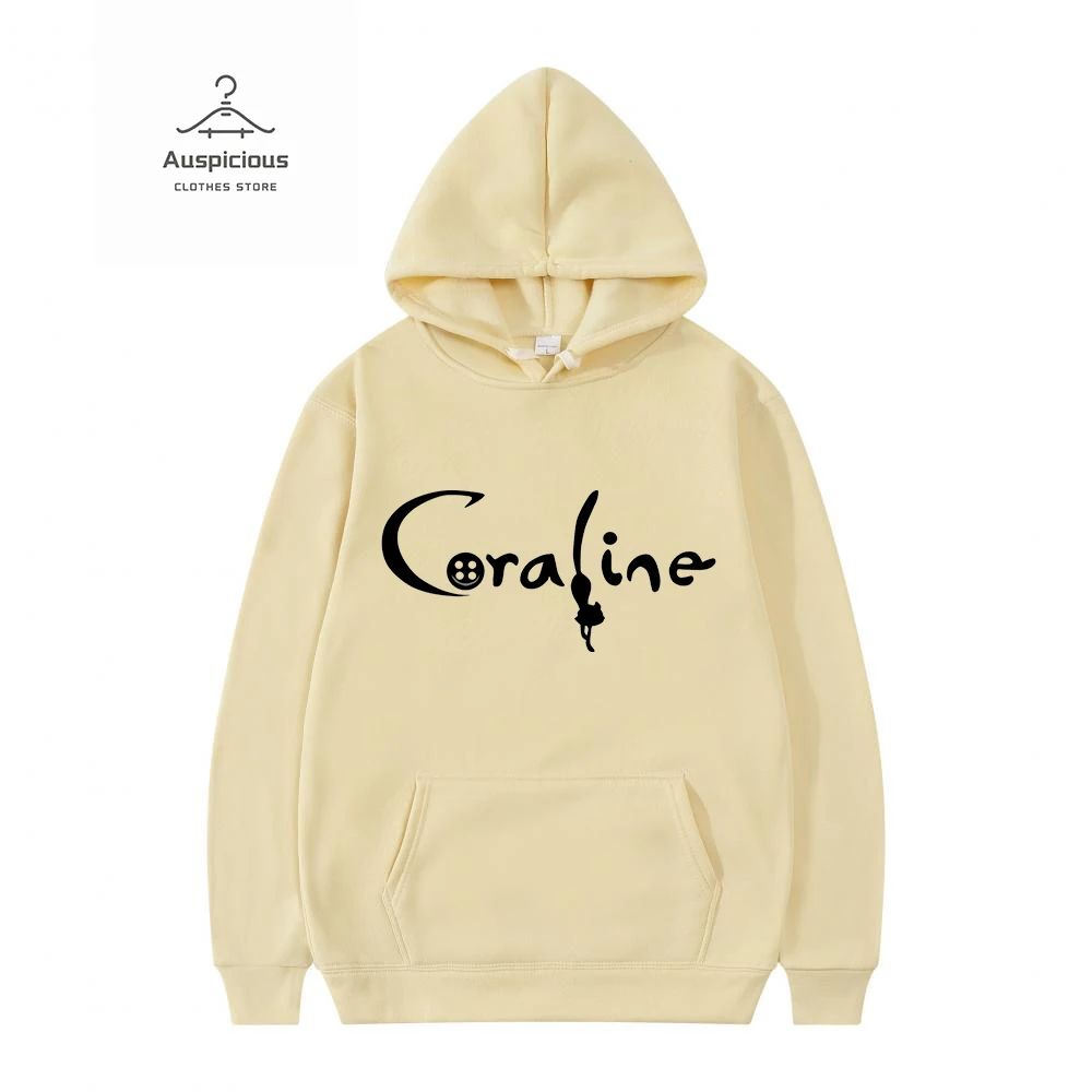 

Cartoon Coraline Printed Hoodies Men and Woman Streetwear Hoodie Hooded Sweatshirts Pullovers