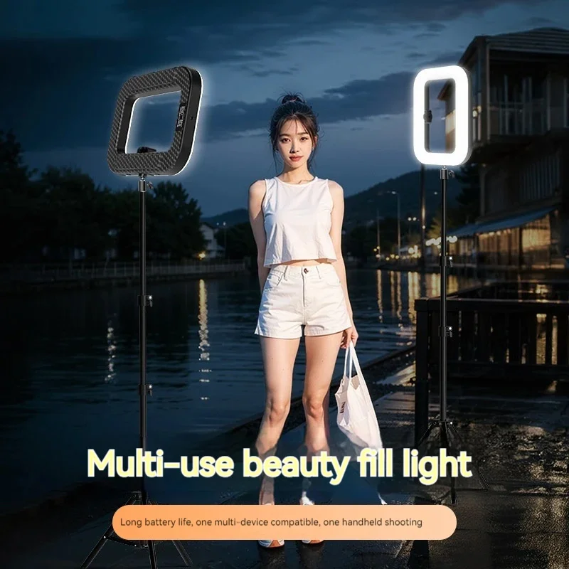 جديد يده حلقة LED قابلة للشحن ملء الضوء المحمولة الهاتف المحمول البث المباشر التصوير سطح المكتب ضوء السيلفي