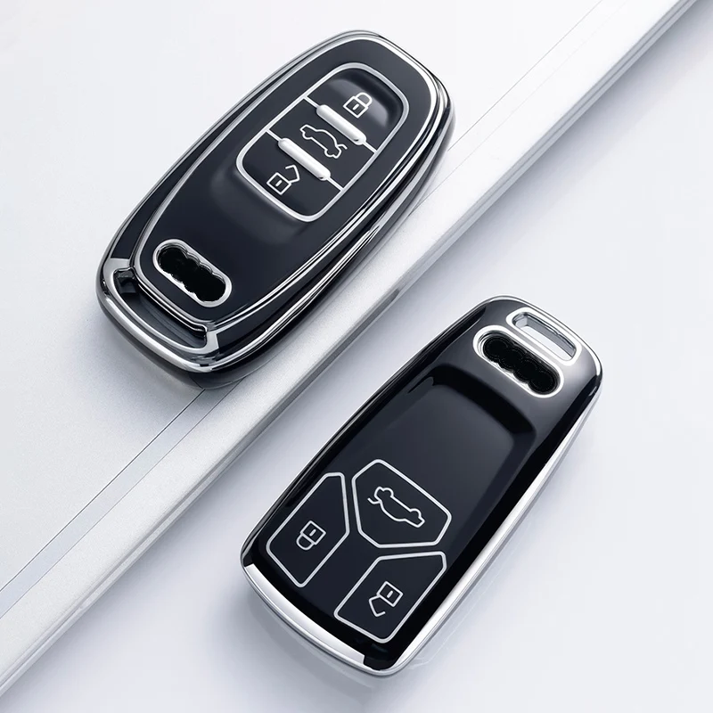 

TPU Car Key Case Cover Shell Fob For Audi A1 A3 8P A4 A5 A6 C7 A7 S3 S7 S8 R8 Q2 Q3 Q5 Q7 Q8 SQ5 TT RS3 RS6 Holder Accessories