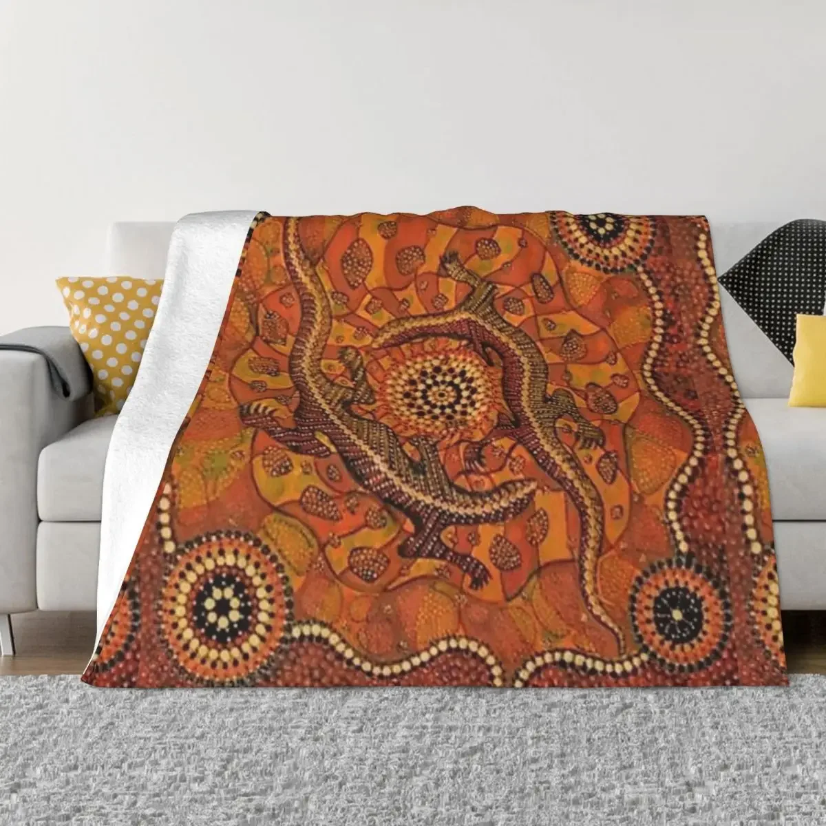 

Goanna Dreaming Throw Blanket sofa bed anime Warm Nap Blankets