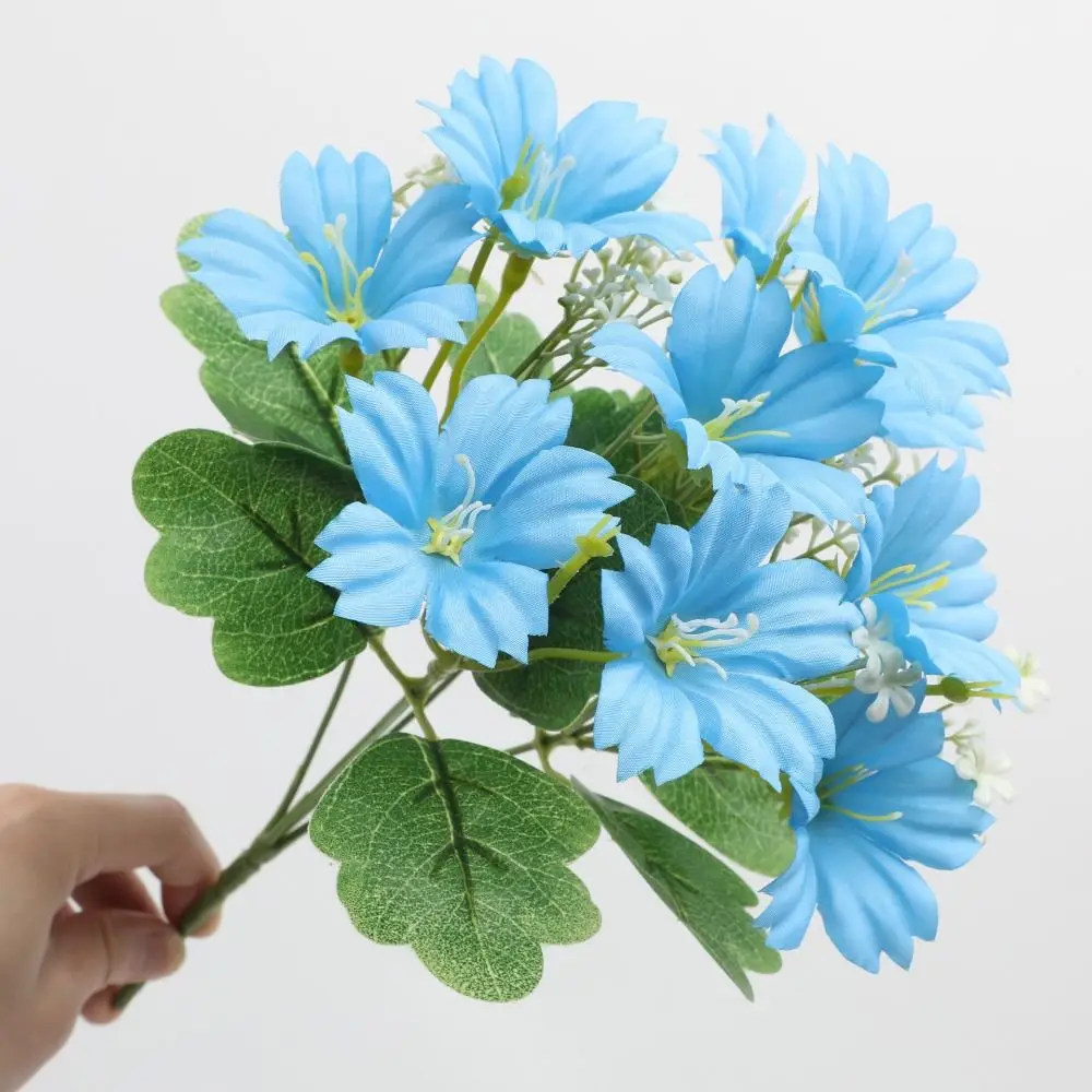 New UV Resistant Artificial Trumpet Flower Handmade Plastic Realistic Faux Blooms Realistic Artificial Flower Home Garden Decor