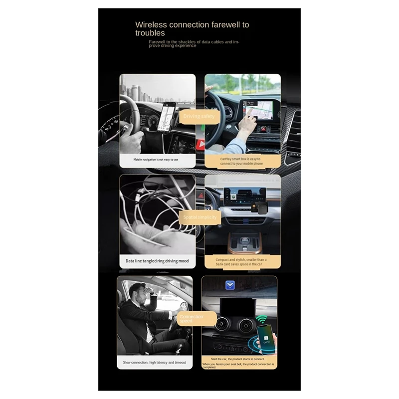 Wireless Carplay Android Adapter Android Auto Auto Adapter 2-in-1 Wireless Adapter konvertieren verkabelt in Carplay Wireless Box
