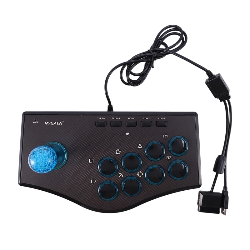 

Retro Arcade Game Rocker Controller Usb Joystick For Ps2/Ps3/Pc/Android Smart Tv Built-In Vibrator Eight Direction Joystick