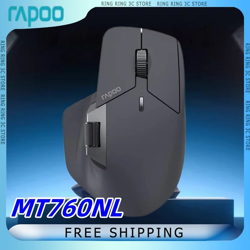 Rapoo MT760NL Bluetooth Wired Mouse 3Mode Star Flash Ergonomics Lightweight Low Latency Long Battery Life Custom Office Mouse