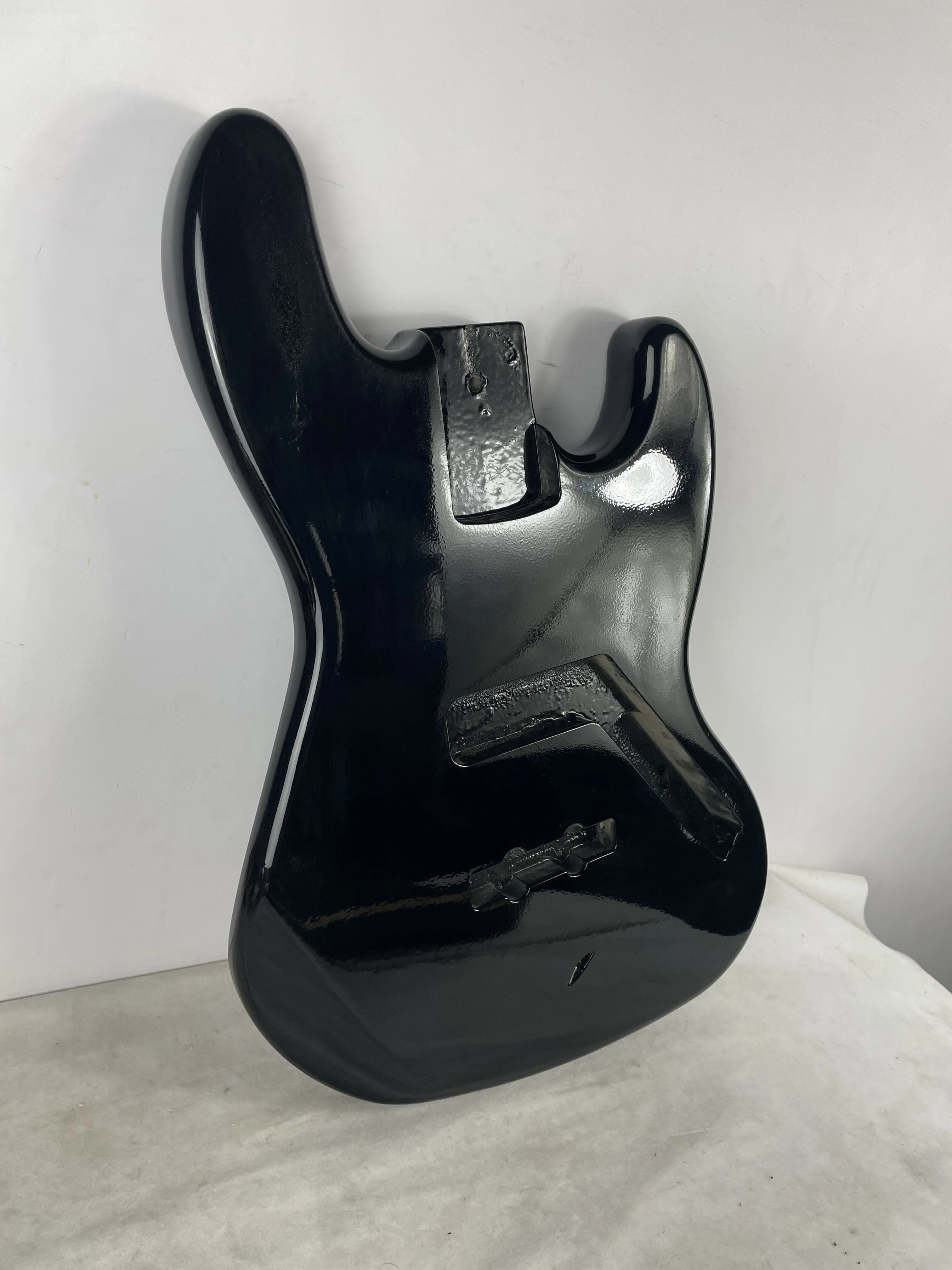 Order booking electric bass guitar body finishedsemi-finished ST bass guitar,slight defect ,Maple body, black bass panel