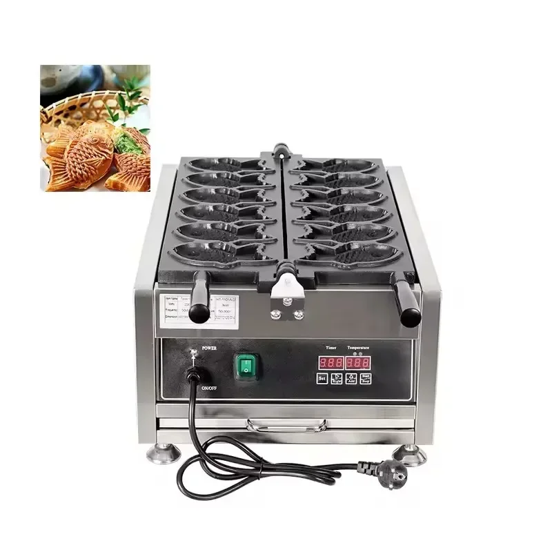 Commercial Electric Waffle Maker, Bream Shaped Muffin Maker, Fish Shaped Pancake Maker, Snack Equipment With Non Stick Coating