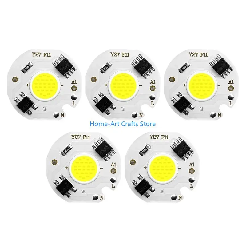 

Y3NA 5Pcs 3/5/7/10/12W LED Lamp Chip Intelligent IC LED Bulb for LED Floodlight 2025 New Dropping