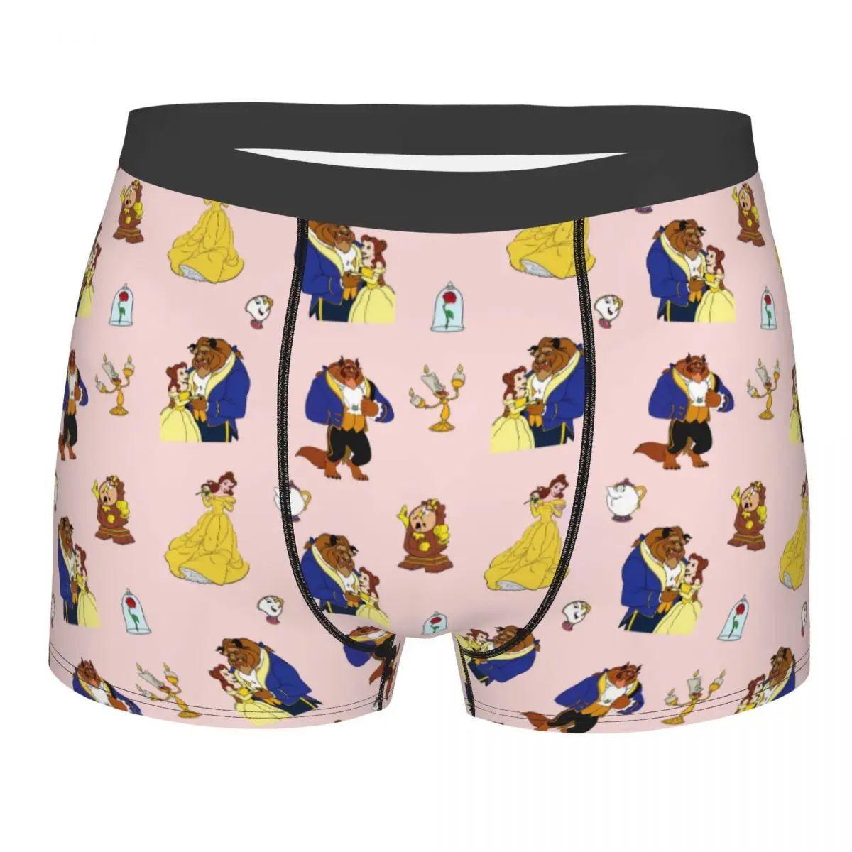 

Новинка на заказ, футболка «Красавица и чудовище», боксеры, шорты, мужские трусы, удобные трусы, нижнее белье