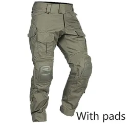 G3 Calças Táticas Masculinas, Calça Camping Cargo, US CP Airsoft Camo, Calças e Almofadas de Combate Paintball