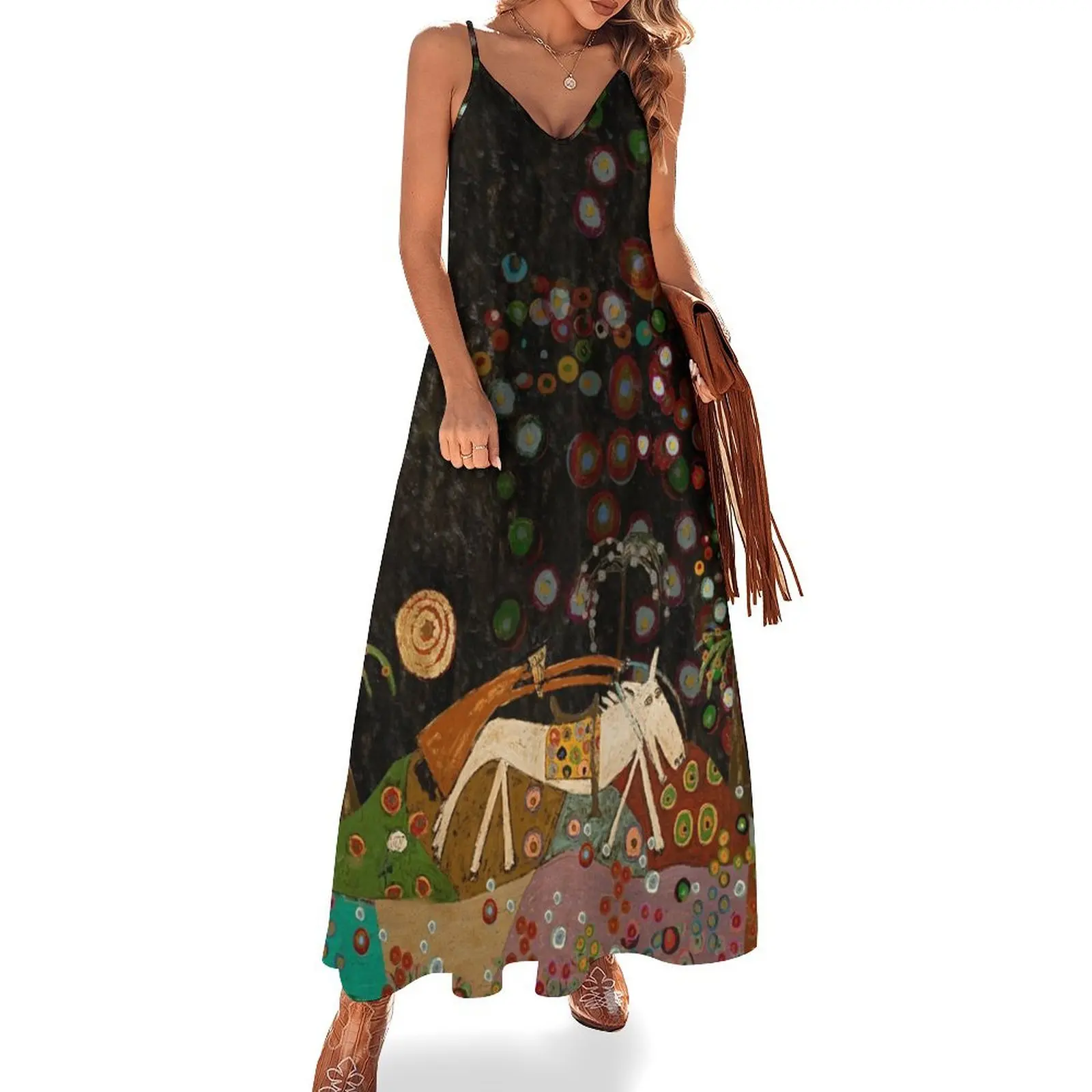 Catching the Wild Spirit Sleeveless Long Dress Women's long dress birthday dress