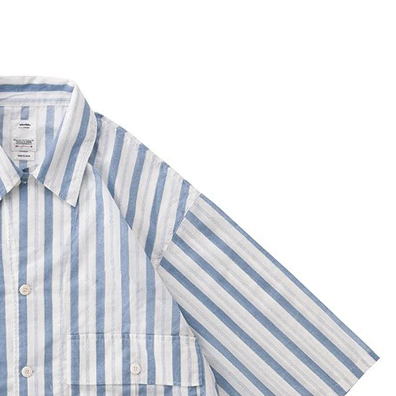 Original Japanese Striped Men's Short Sleeved Summer Trendy Casual Loose Shirt Non 20SS - Image 5