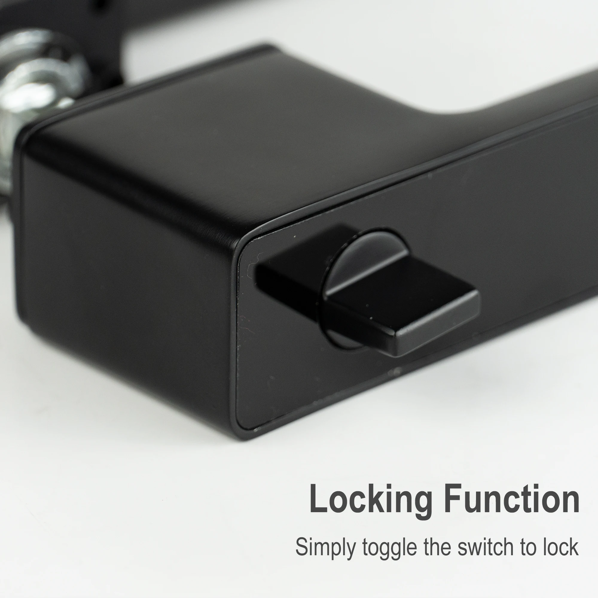 VERQNI MANIGLIE & ACCESSORI JL-02 Matte Black Mute Rectangle Modern Aluminium Door Handle Magnetic suction Lock