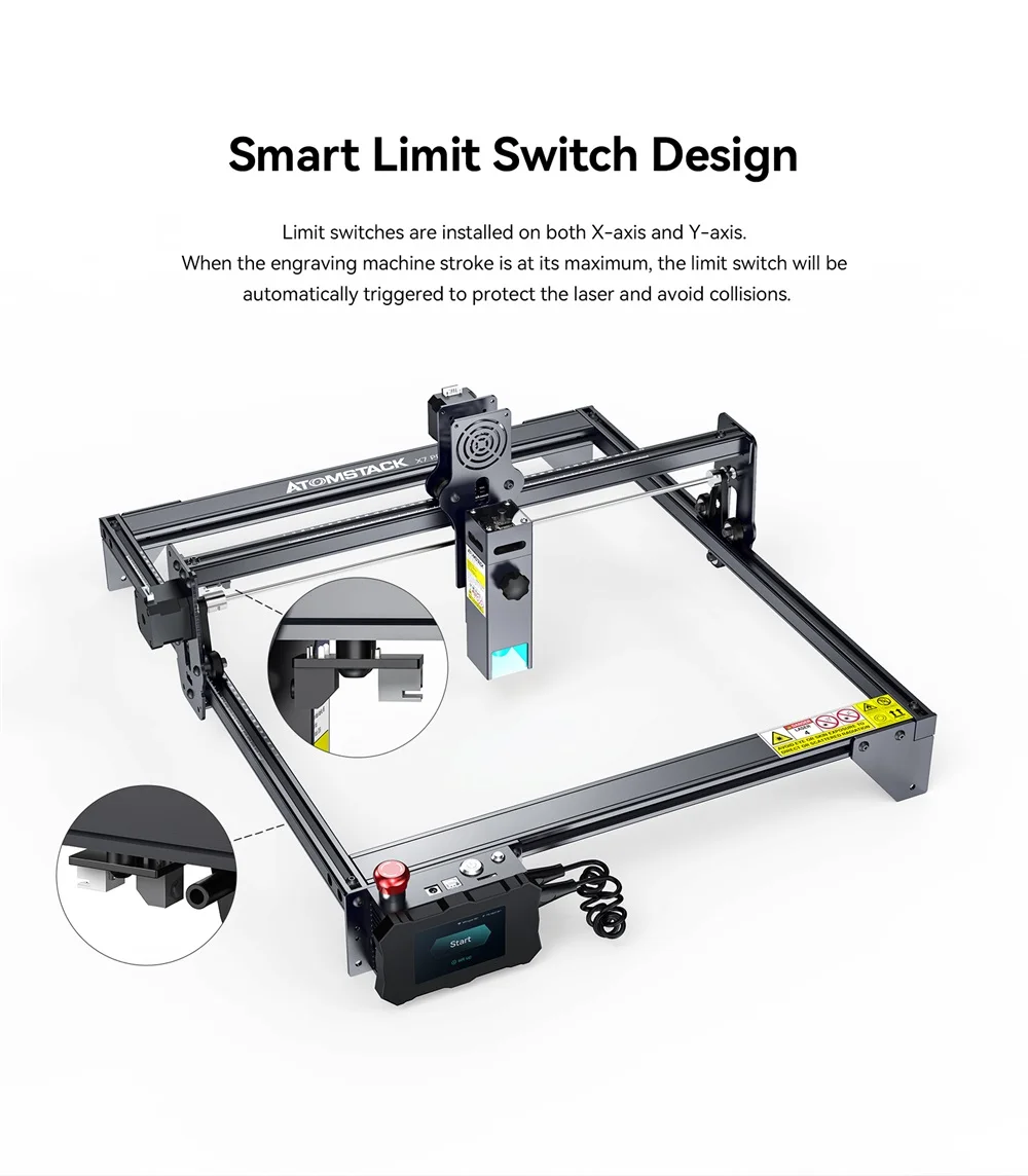 ATOMSTACK S10 X7 Pro 50W macchina da taglio per incisione Laser marmo metallo incisione su vetro taglio del legno Router di CNC controllo Offline