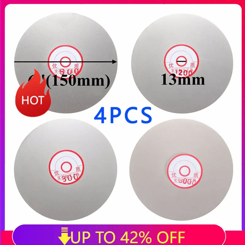 การรีวิวและแนะนำ 4pcs 6 Diamond Polishing Disc 600/800/1200/3000 Grit Flat Lap Parallel Grinding Wheel สำหรับการใช้งานที่หลากหลาย