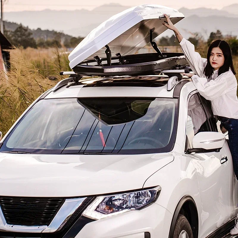ABS PC Material Auto Top Baggage Rack 360L 390L 420L 450L Suv Roof Storage Box Cargo Carrier Box Car Roof Luggage Box
