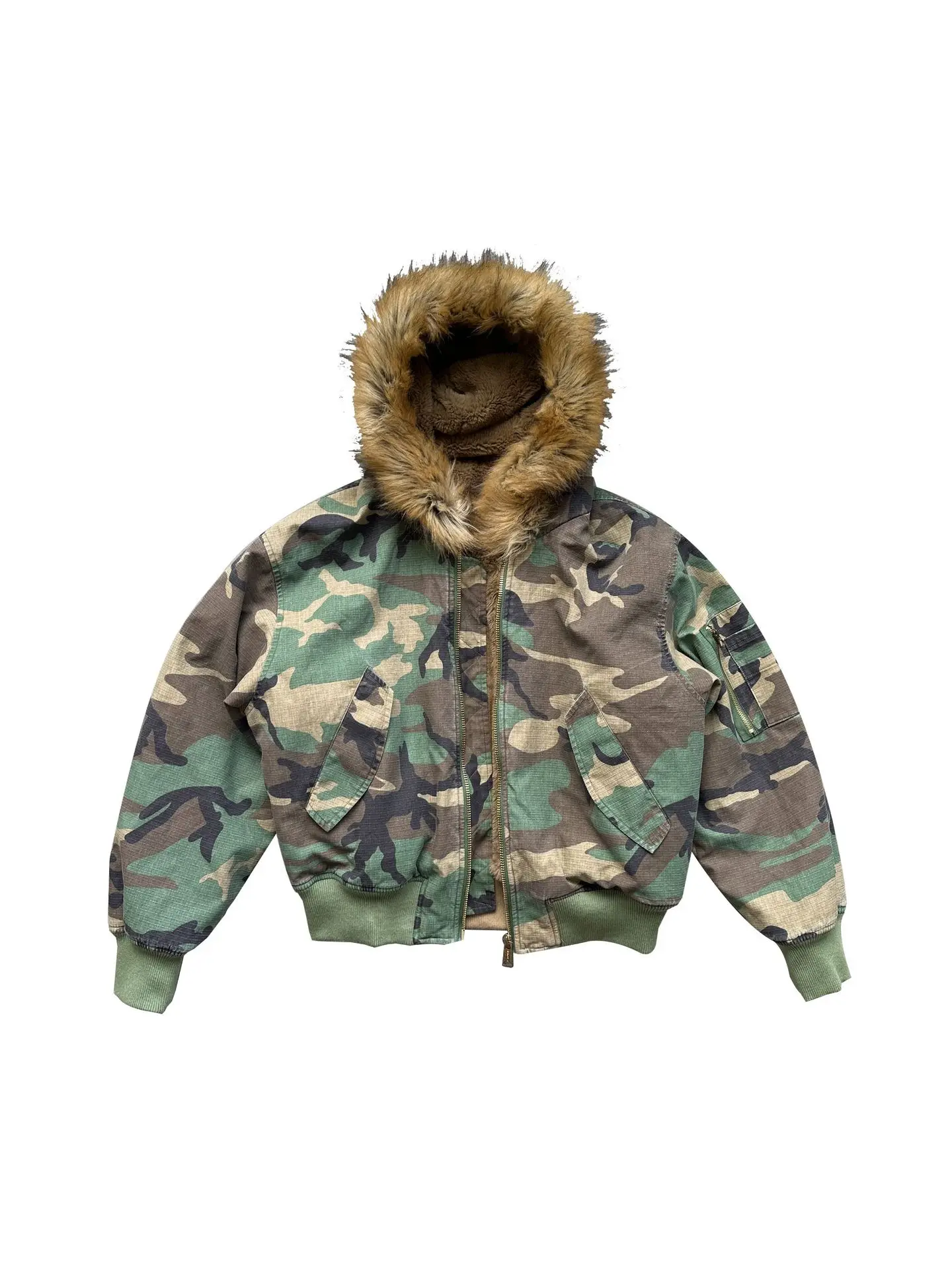 Siren Chic New Camouflage Zipper Hoodie Men Y2k American Street Retro Gothic Hip-Hop Rock Versatile Oversized Sweatshirt Women