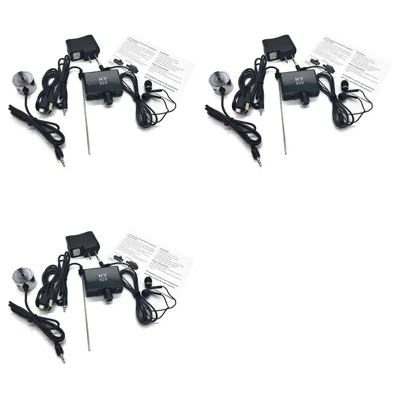 

3X Water Pipe Leak Detector Sensor Pipe Leakage Monitor Tester Kit With Dual Probes Earphone Pipeline