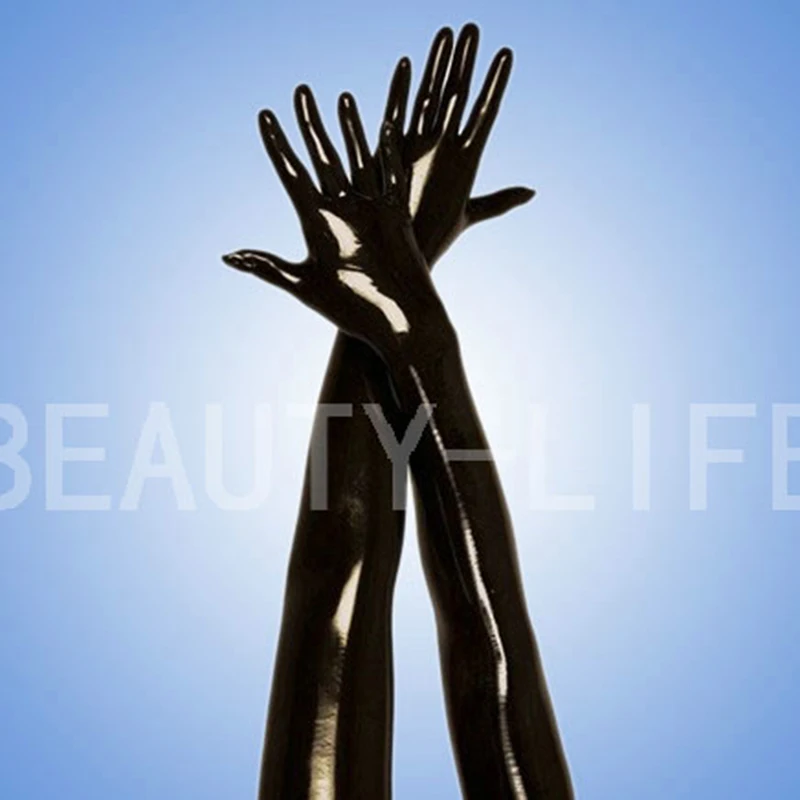 New Latex Gloves mould women gloves Slim finger short Mittens Seamless five fingers Fetish 3D Version or 2D Long