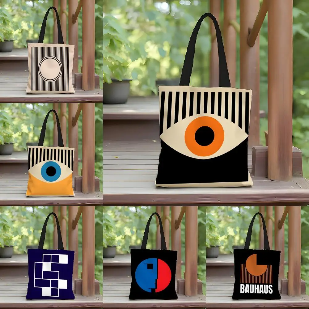 

Classic line Art style B-Bauhaus Storage Bags Canvas Shoulder Bag for Boys Girls Anime Crossbody Bags Students Handbag