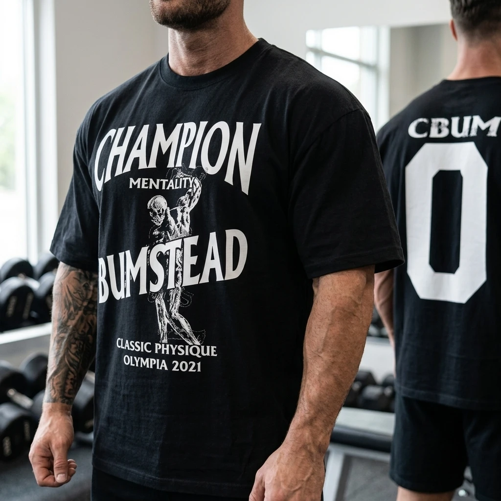 Chris T-Shirts - Champion Mentality Bumstead GYM Graphic Cotton Tee Printing High-end Luxury Unisex Style