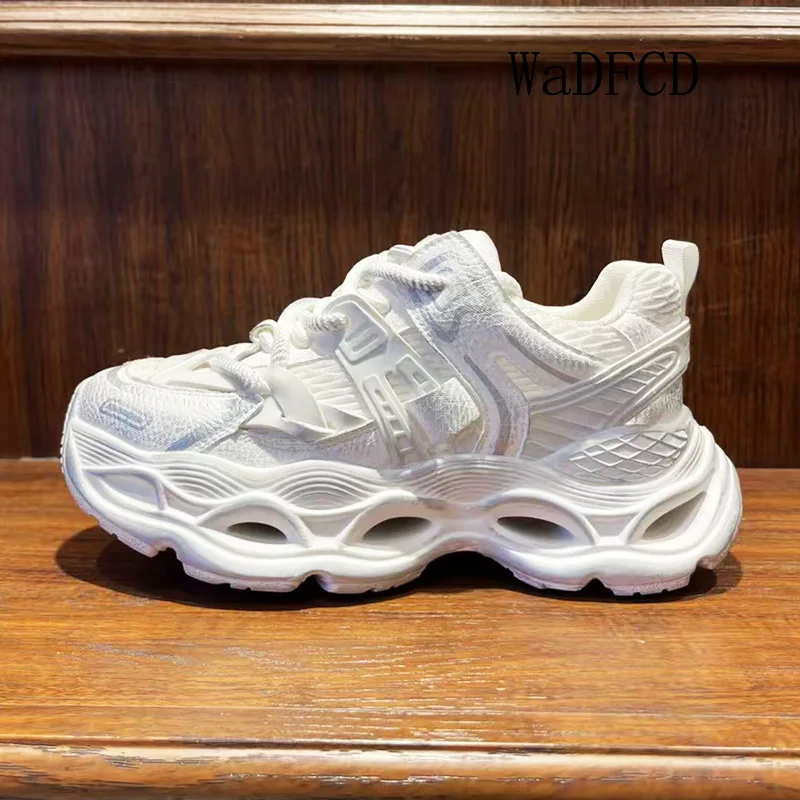 

Массивные кроссовки, мужские дизайнерские потертые спортивные туфли, модные повседневные кроссовки из кожаной ткани, дышащие кроссовки на увеличенной платформе