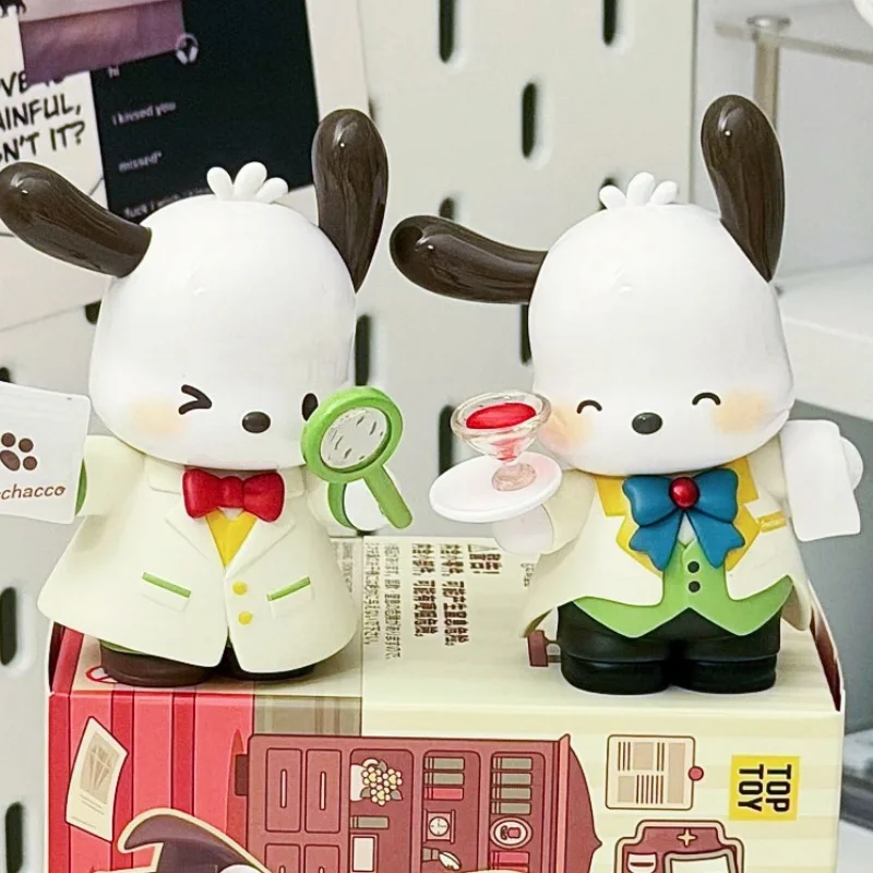 In Stock Sanrio Pochacco Diamond Detective Series Blind Box Tide Play Desktop Ornament Peripheral Figure Toy Lovely kawaii Gift view 3