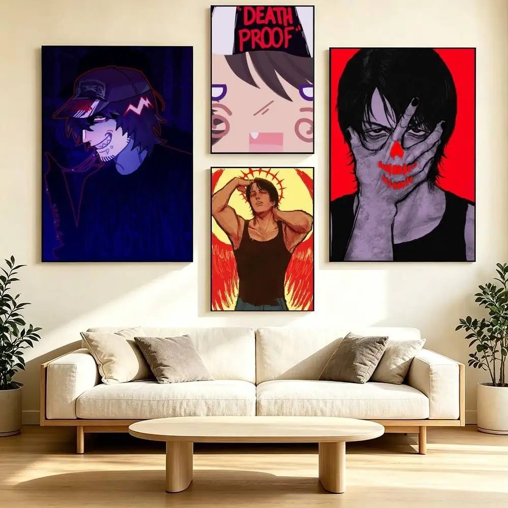 E-EverymanHYBRID Horror  Poster High Quality Dorm Living Room Aesthetic Wall Decoration Painting Stickers Gift
