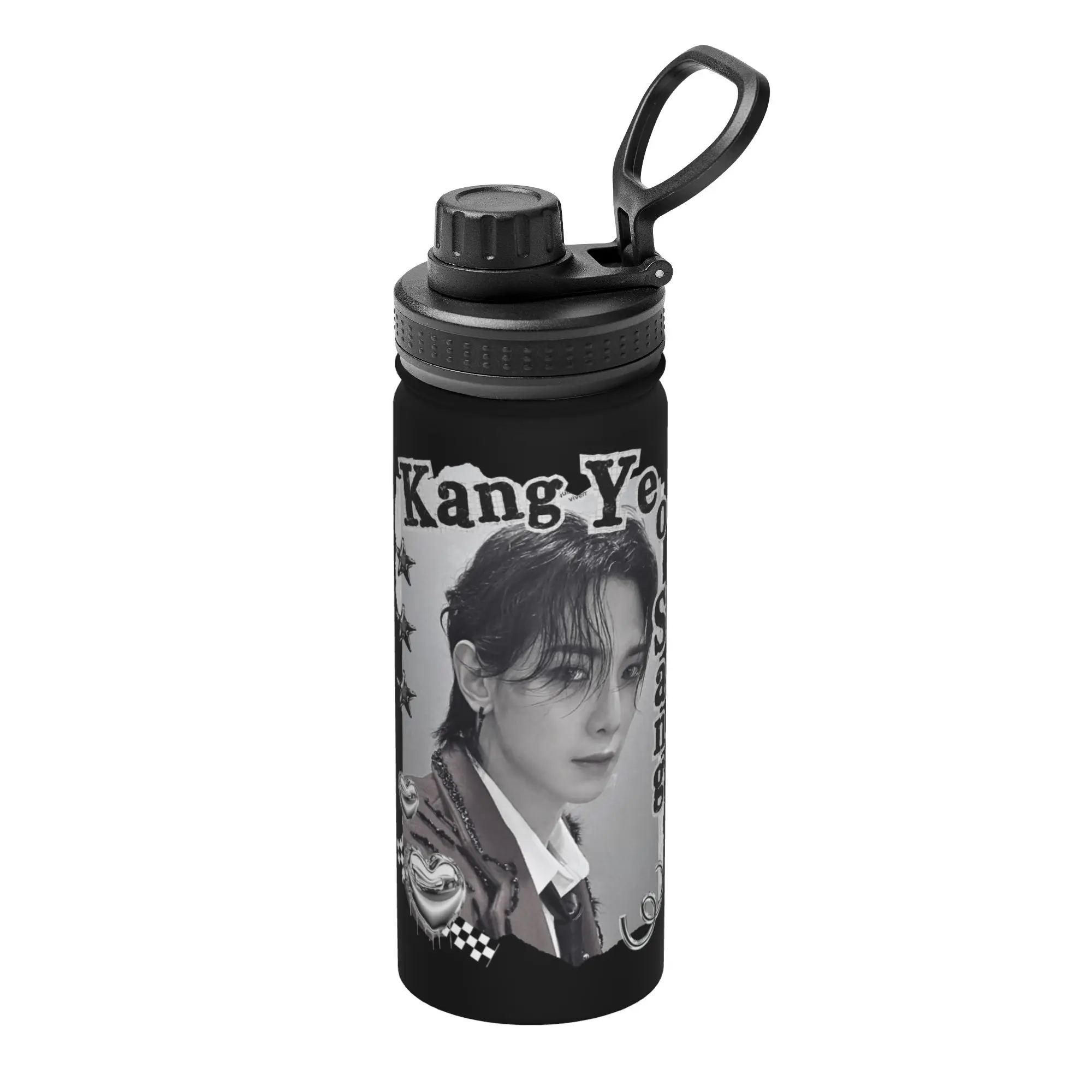 Kpop Boy Group A-Ateez Yeosang 18OZ Sports Insulated Kettle  Coffee Cups Vacuum Flask Car Mug Spill Proof