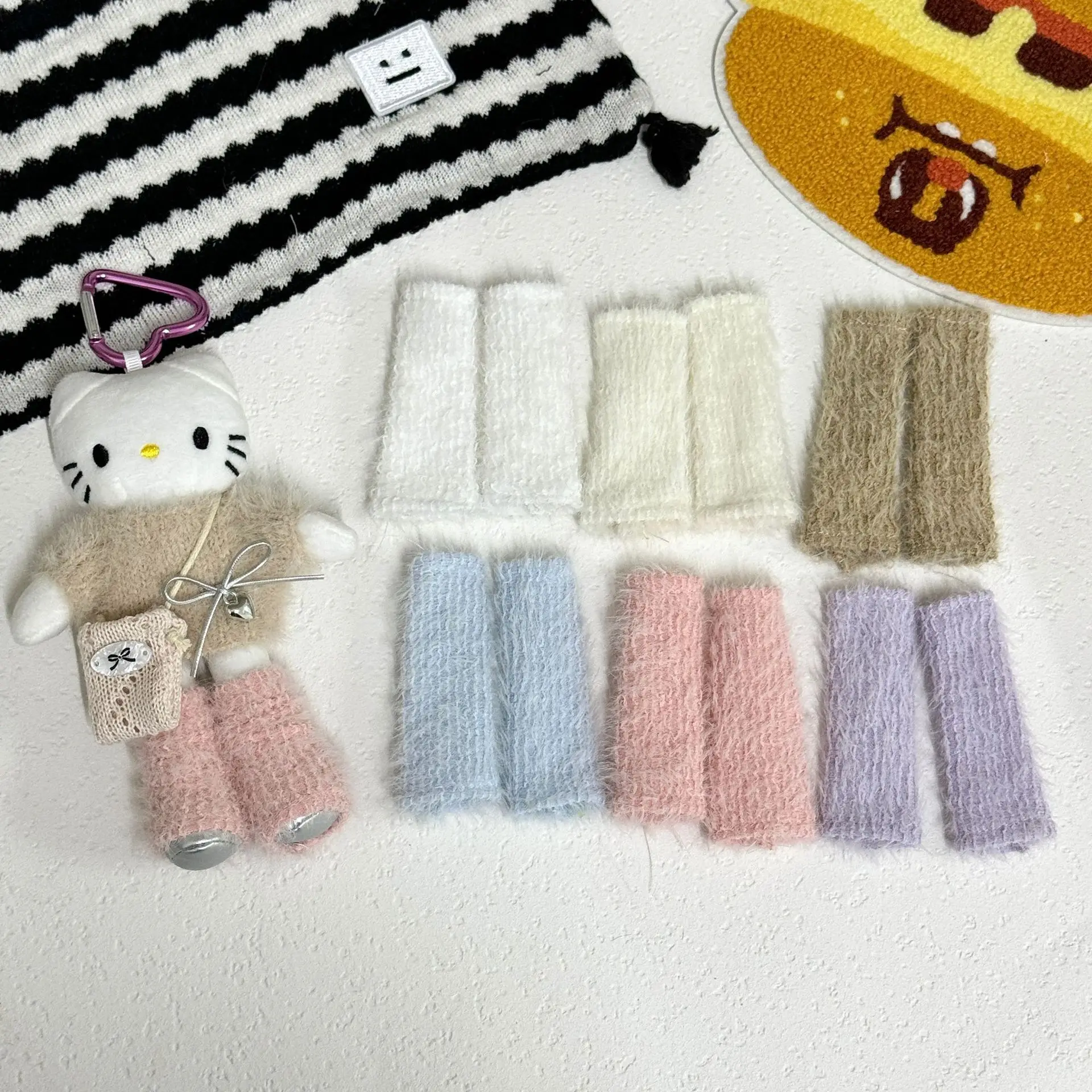 The New Long-legged Kitty Plush Socks Bjd6-point Set of Leg Socks Pile Pile Socks Stockings Doll Clothes Erchuang Accessories