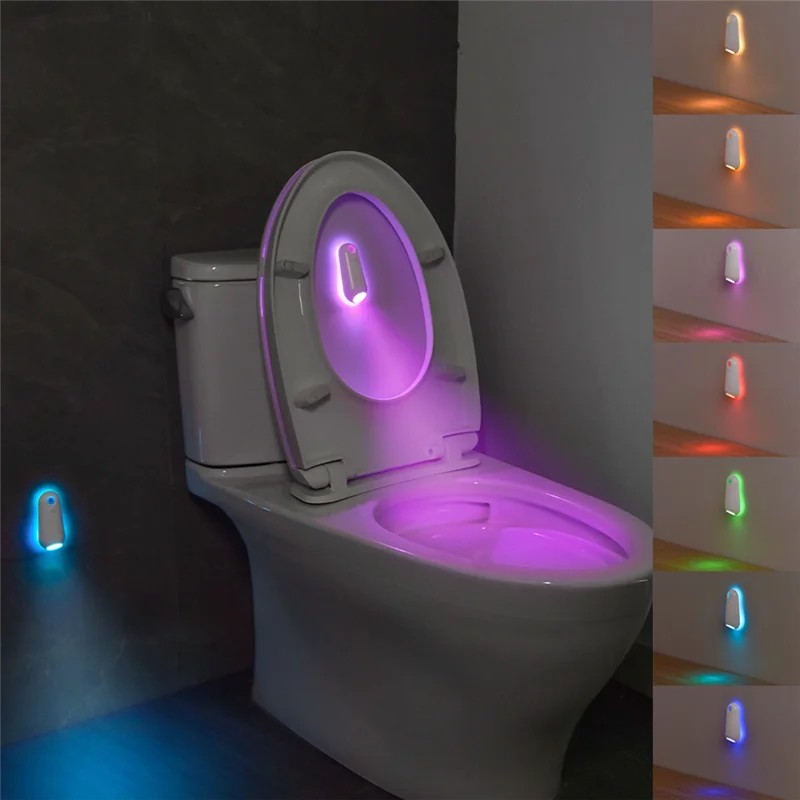 

ABVG-LED Projector Toilet Lights Rechargeable Colorful Wall Lamp For Bathroom Corridor