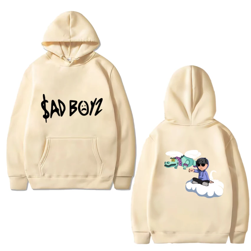 เสื้อฮู้ดพิมพ์ลายการ์ตูน jad H Sad Boyz สำหรับฤดูใบไม้ร่วงฤดูหนาวเสื้อสเวตเตอร์สไตล์ฮาราจูกุแขนยาวแบบสวมหัว