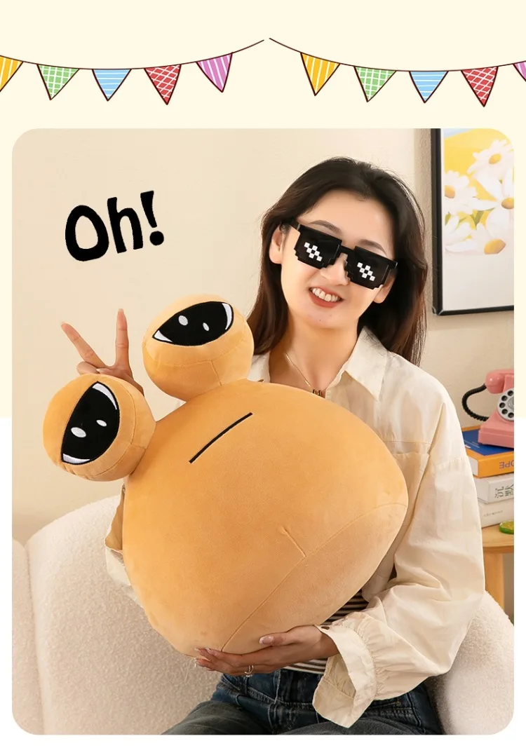 10-40 cm Hot Game My Pet Alien Pou Plüschtier Furdiburb Emotion Alien Stofftier Sofakissen Puppe Black Friday Geschenk für Mädchen – Detail 5