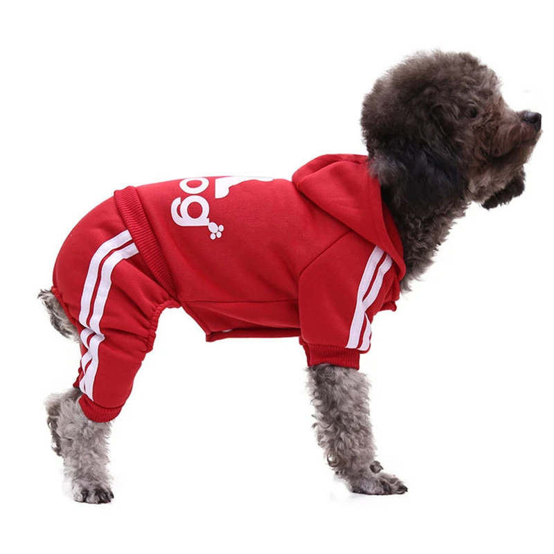 

Four Legs Solid Pet Dog Clothes XXL Medium Big Puppy Winter Cat Sweatshirt French Bulldog Hoodie Keep Warm New Year Pet Clothing