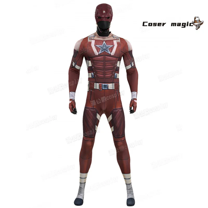 Игра Конкурс Чемпионов Red Guardian Косплей Костюм Униформа Хэллоуин Карнавал Вечеринка Рождественская игра Ролевая одежда Одежда
