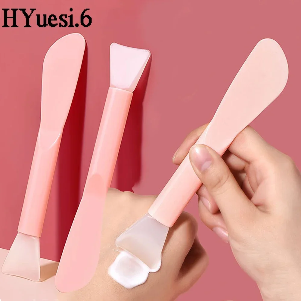 Classic Double-Ended Face Mask Brush With Soft Silicone Head Cream Lotion Applicator DIY Beauty Tool