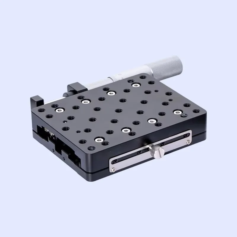 Main material: Aluminum alloy. Light in weight. Precision translation stage with cross roller guide rails.